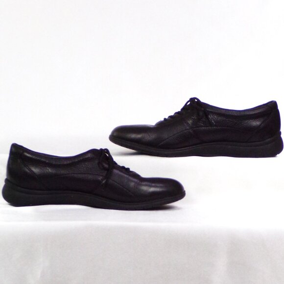 EASY SPIRIT size 7.5M ESMOVEON black flat-heel oxfords leather uppers - Picture 2 of 14